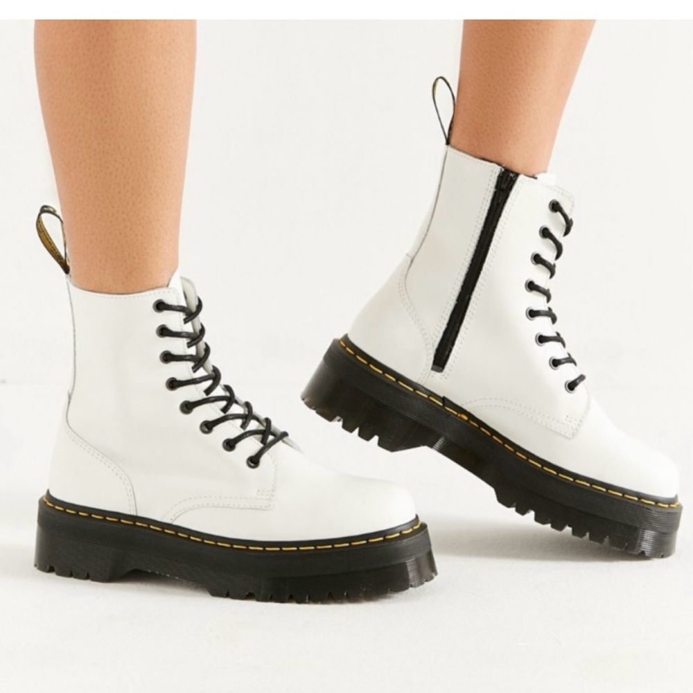 Dr Martens White Jadon Platform Boots Womens 9 EU 41